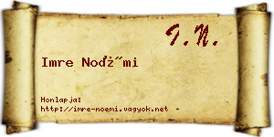 Imre Noémi névjegykártya